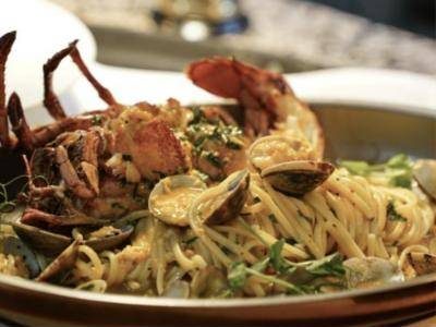 Lobster linguine at Bella Roma