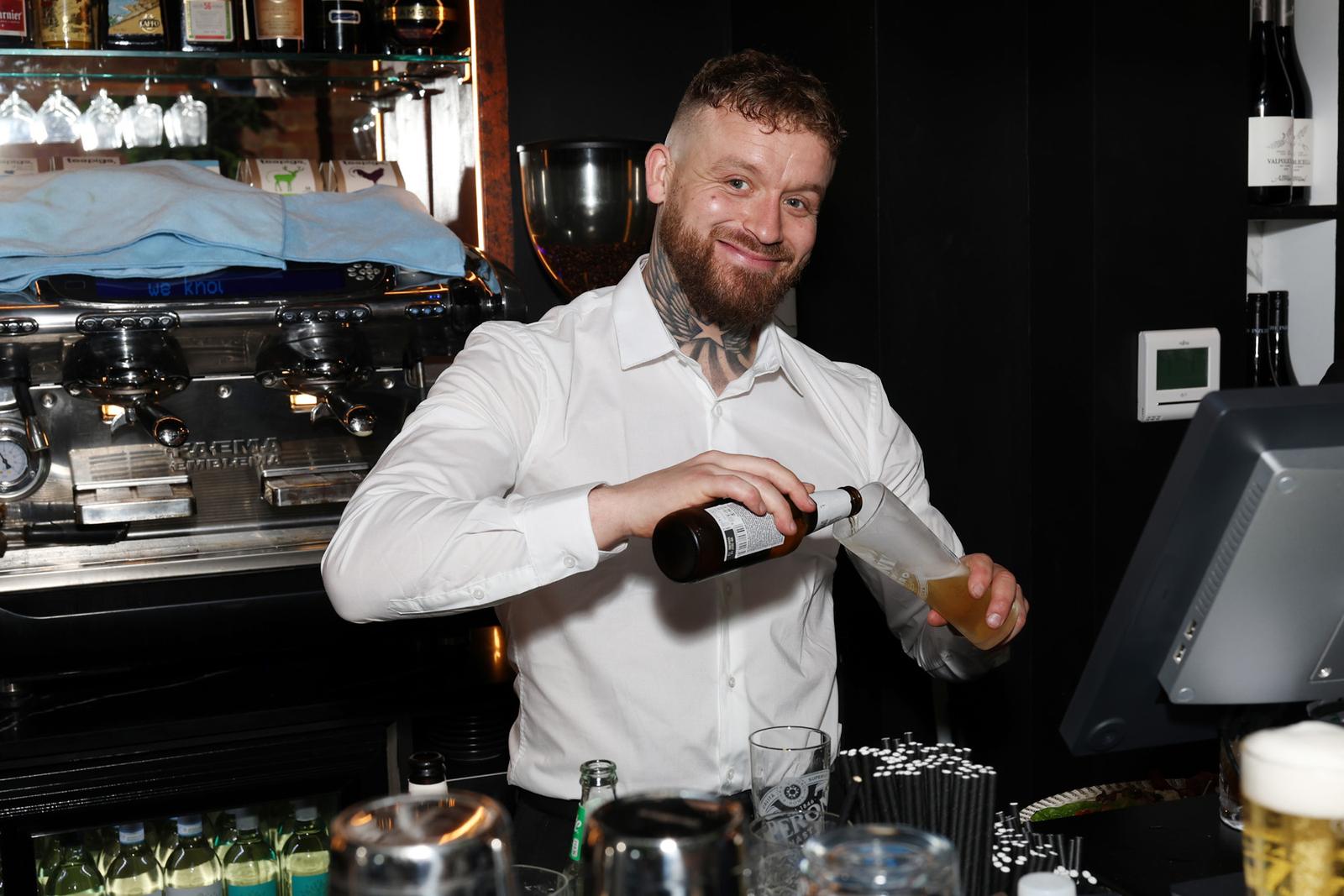 Pouring at the bar