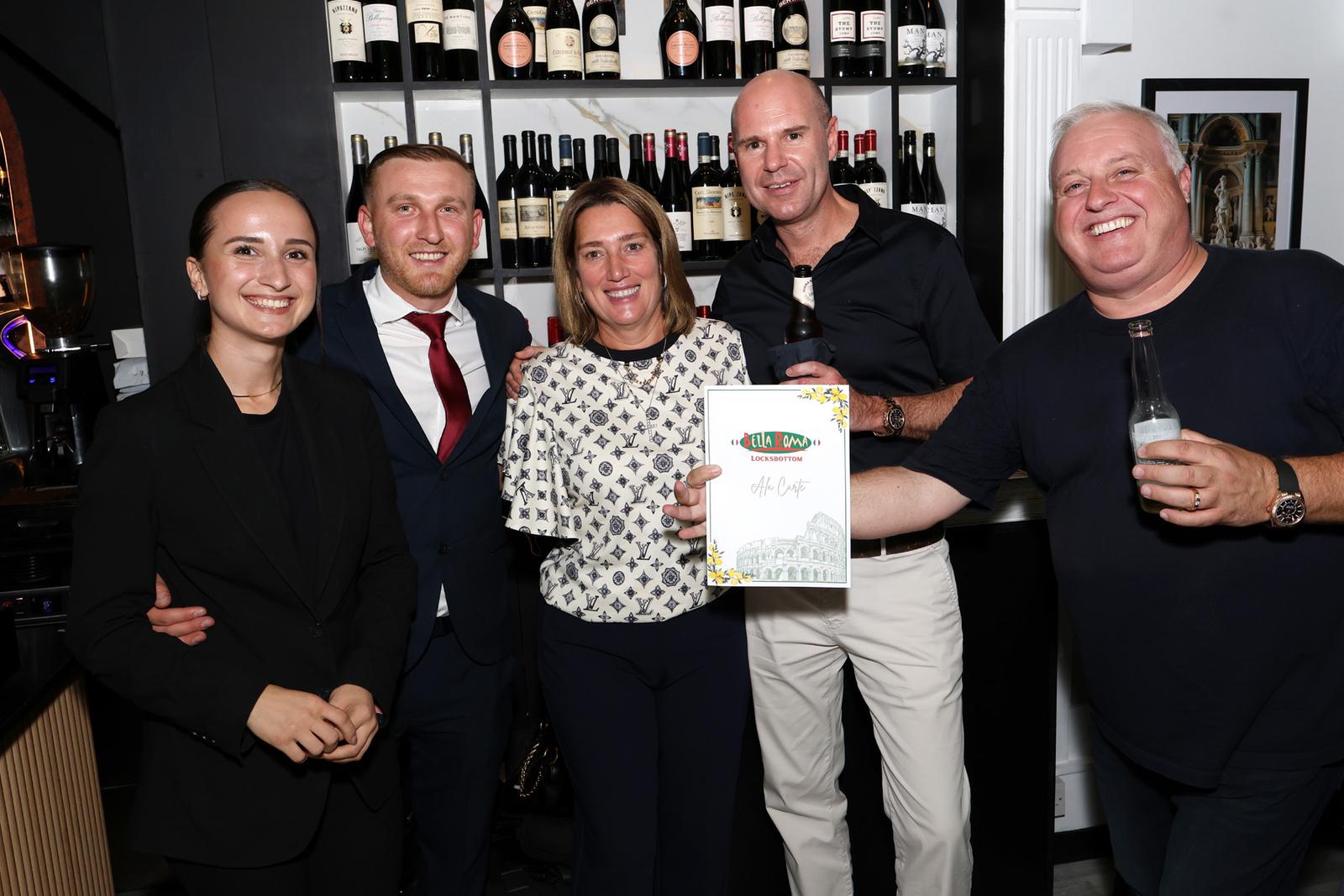 Guests with a Bella Roma certificate