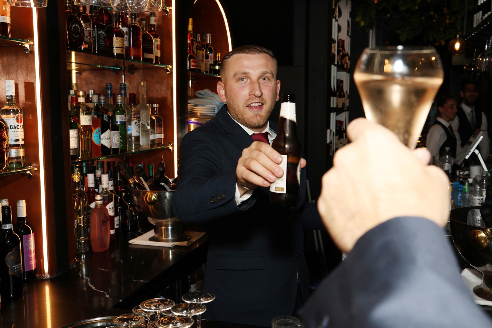 Cheers from the bar