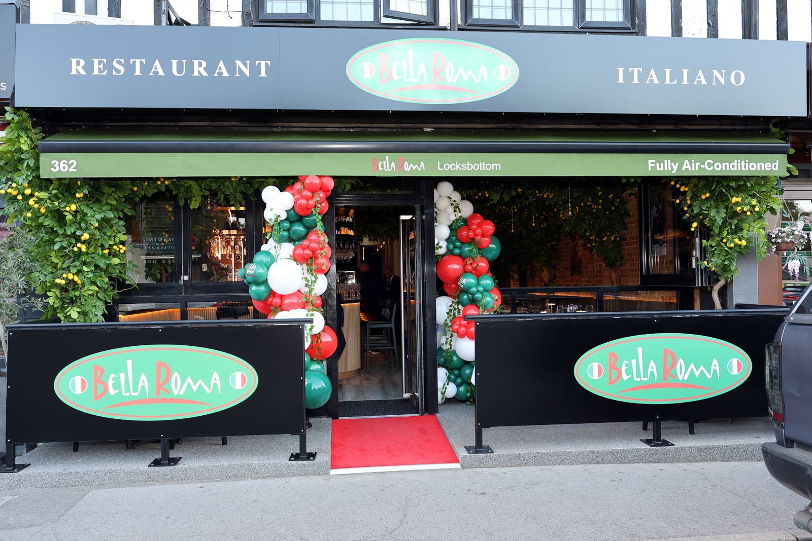 The red carpet at Bella Roma Locksbottom on opening night